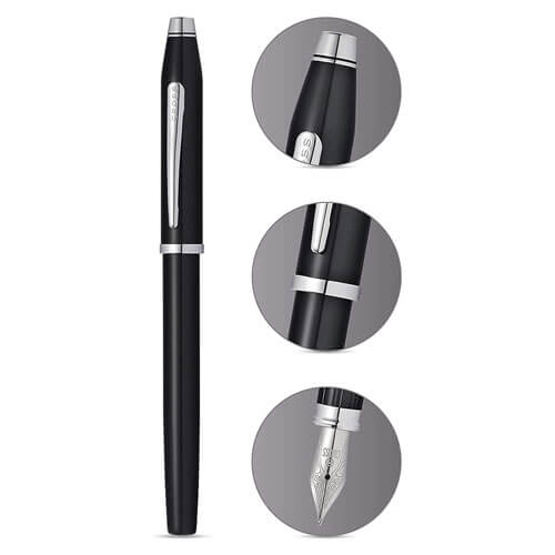 Cross Century II Fine Fountain Pen (Black Lacquer)