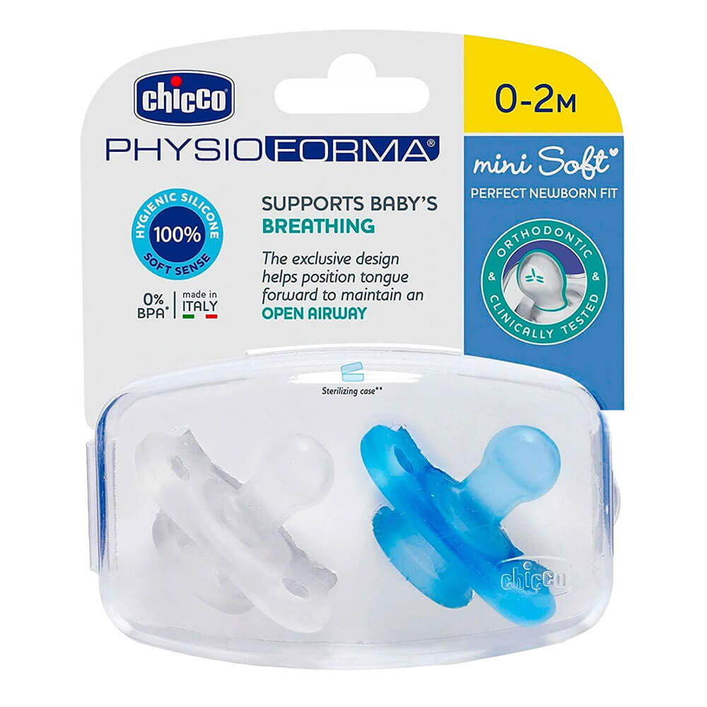 Chicco Nursing Physio Mini Soother Soother 2pcs (azul)