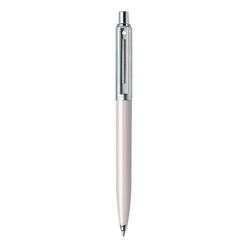 Sentinel Ballpoint Pen with White Chrome Cap & Nickel Trim