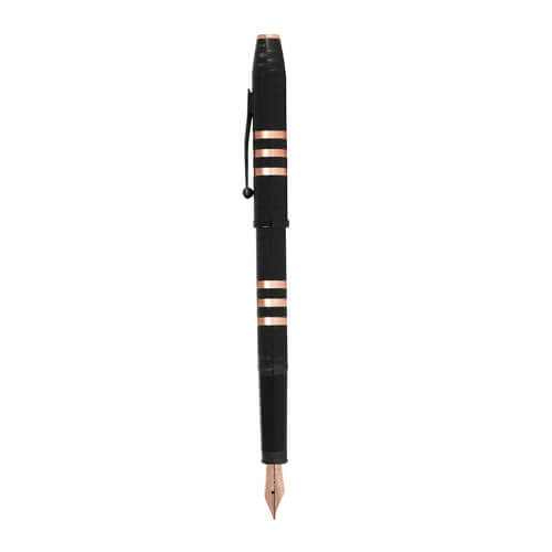 175th Century II Black PVD Fountain Pen (Rose Gold)