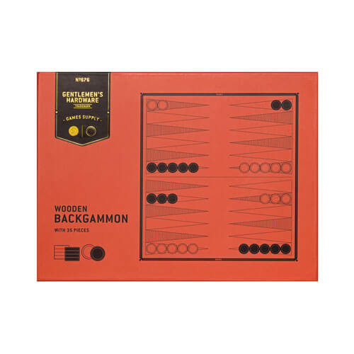 Gentlemen's Hardware Acacia Wood Backgammon Set