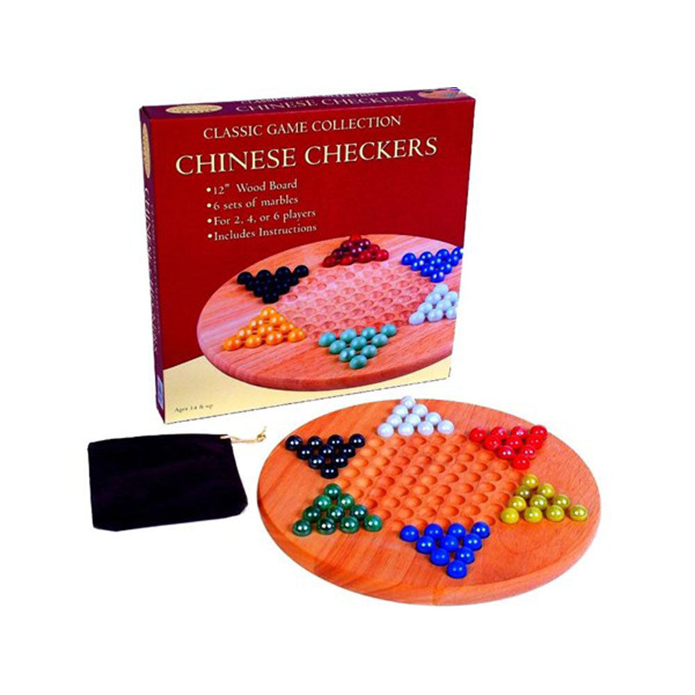 Juego de mesa de cheques chinos de madera clásica