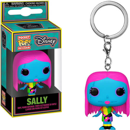 Nightmare Before Christmas Sally Black Light Pop! Keychain