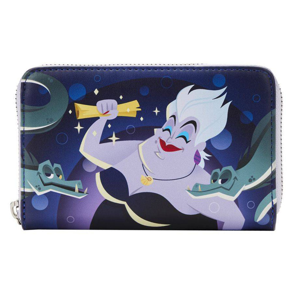 The Little Mermaid 1989 Ursula Lair Glow Zip Around Purse