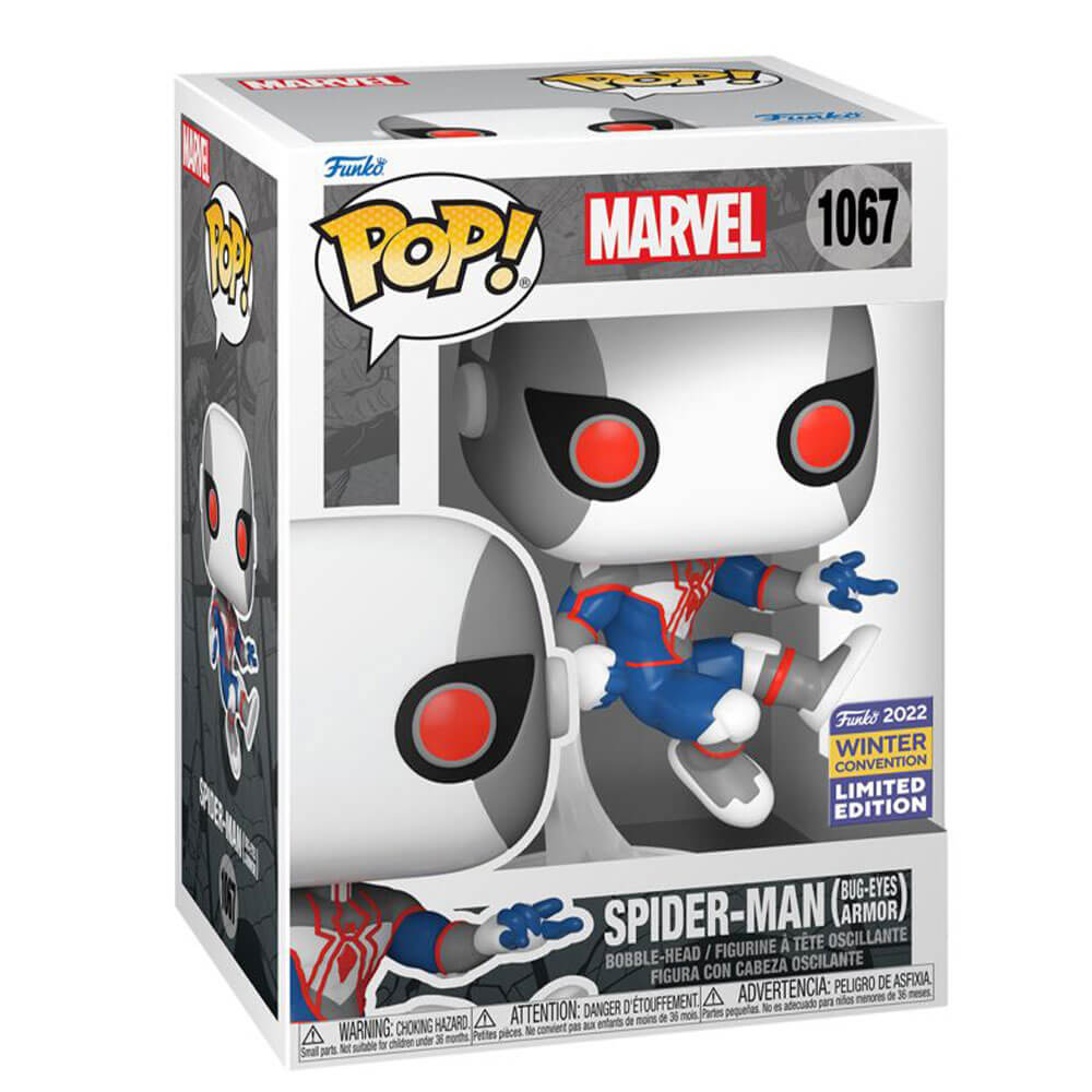 Spider-Man Bug-Eyes Armor Winter Con 2022 Exclsve Pop! Vinyl