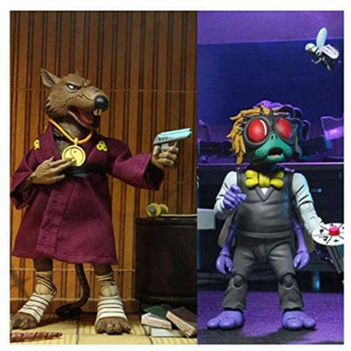 TMNT Splinter & Baxter Stockman 7" Action Figure 2-pack