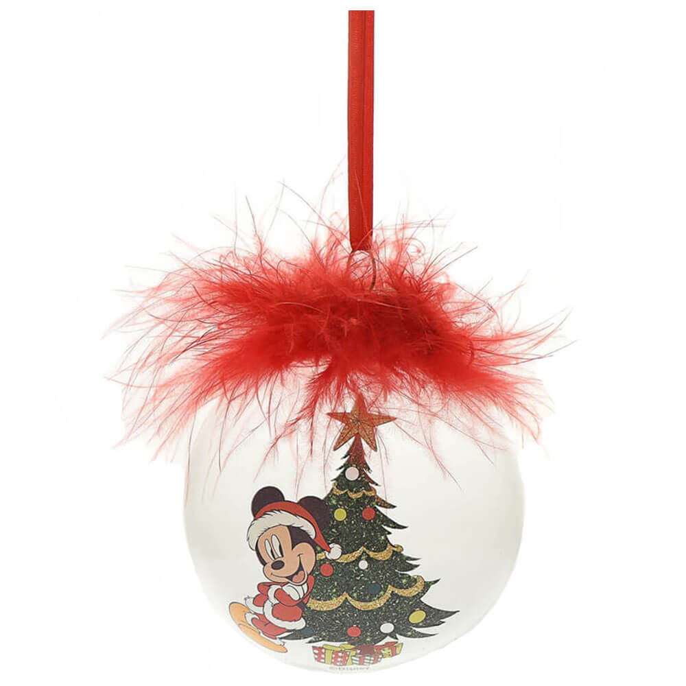 Disney Christmas Feather Glass Bombe