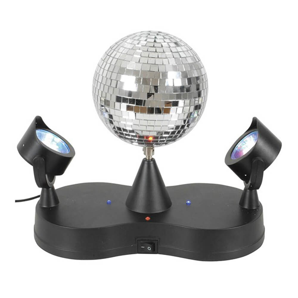 Rotating Disco Ball w/ LED Spotlights