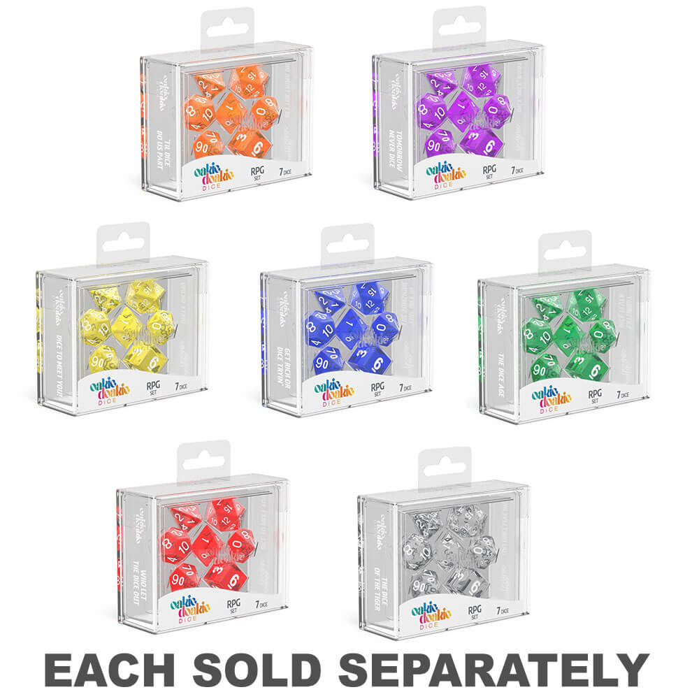 Oakie Doakie RPG Set Translucent Dice 7pcs