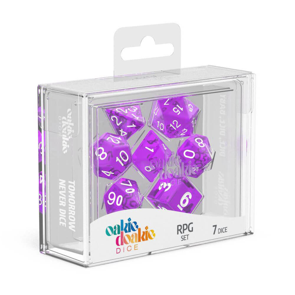 Oakie Doakie RPG Set Dice Translucent 7pcs