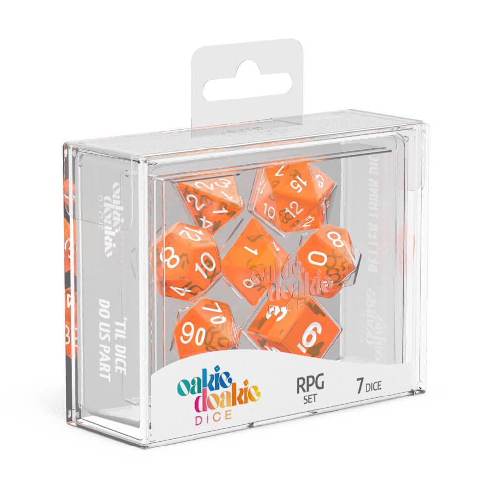 OAKIE DOAKIE RPG SET DICE translúcido 7pcs