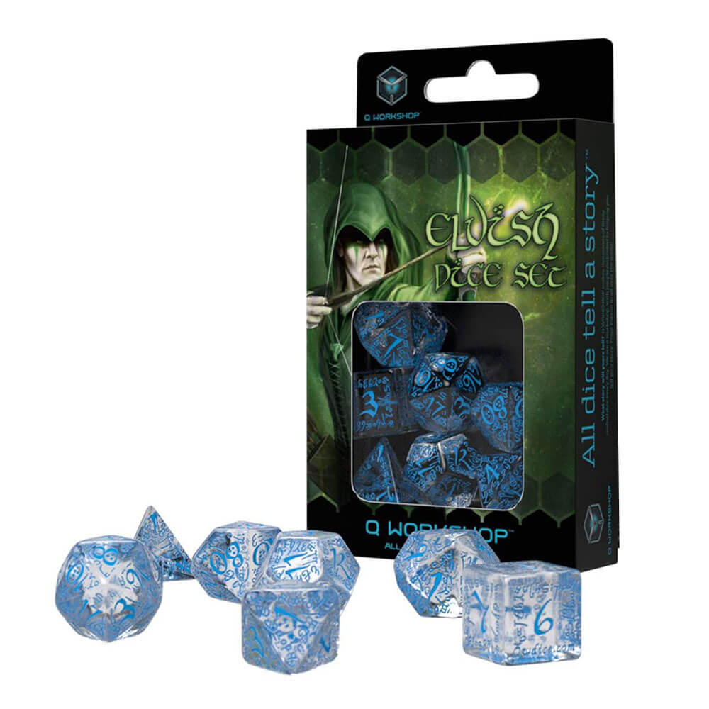 Q Atelier Elvish Dice Translucent Set de 7