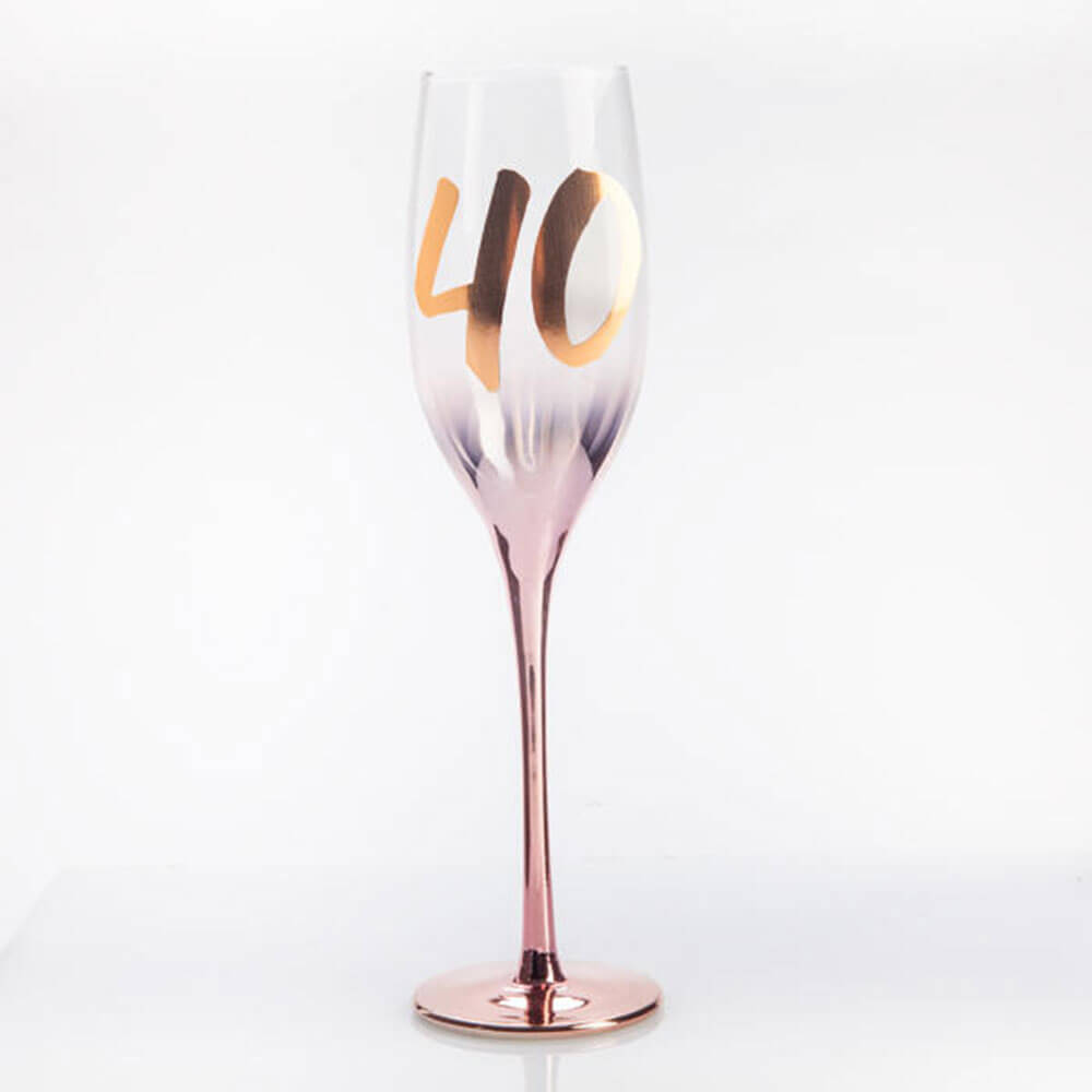 Fødselsdag Blush Champagne Glass