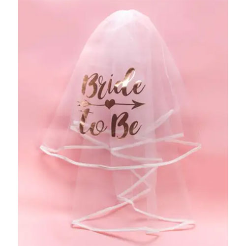 Rose Gold Bride To Be Veil