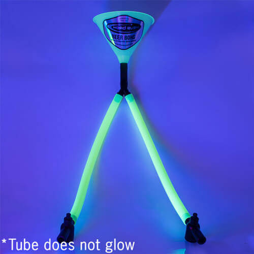 Head Rush Double Tube Glow-in-the-Dark Beer Bong