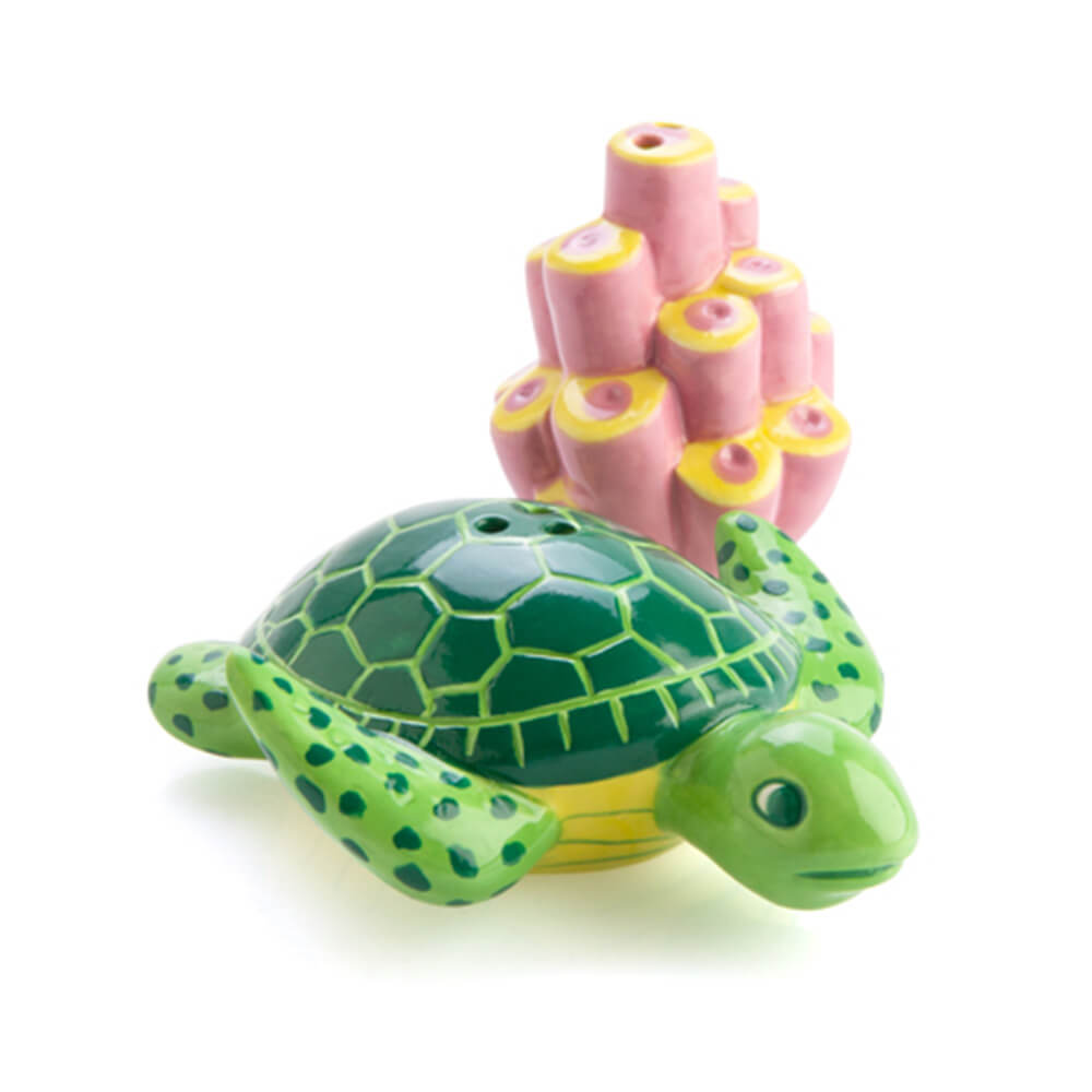 Turtle with Coral Salt & Pepper Set