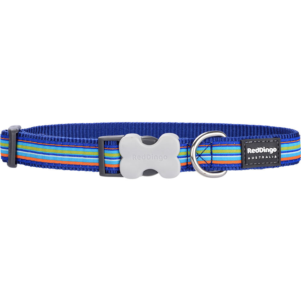 Dog Collar with Horizontal Stripes (Navy)