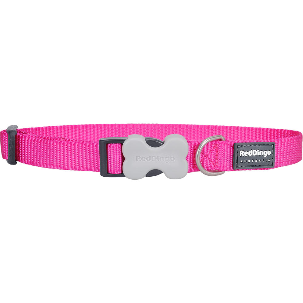 Collar de perros clásico (rosa fuerte)