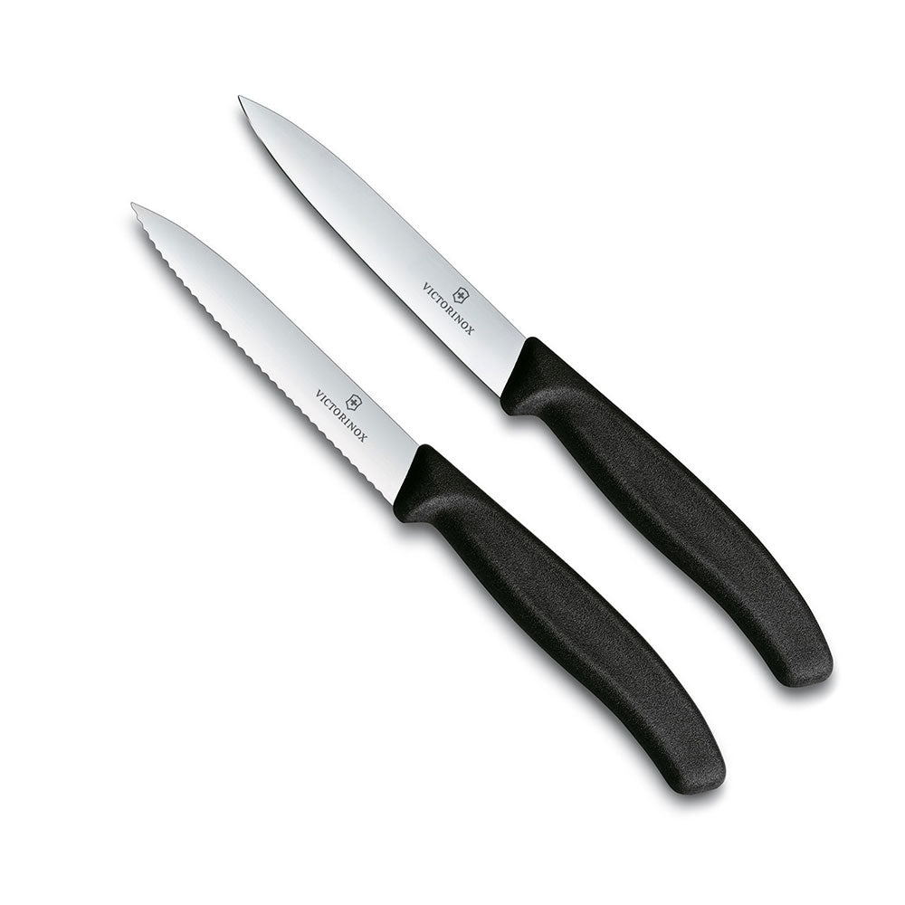 Victorinox puntato coltello da riferimento seghettato 2 pcs 10 cm