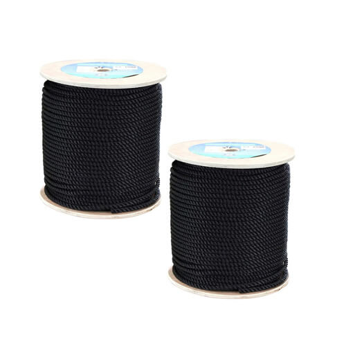 Polyester Black Rope 100m Roll