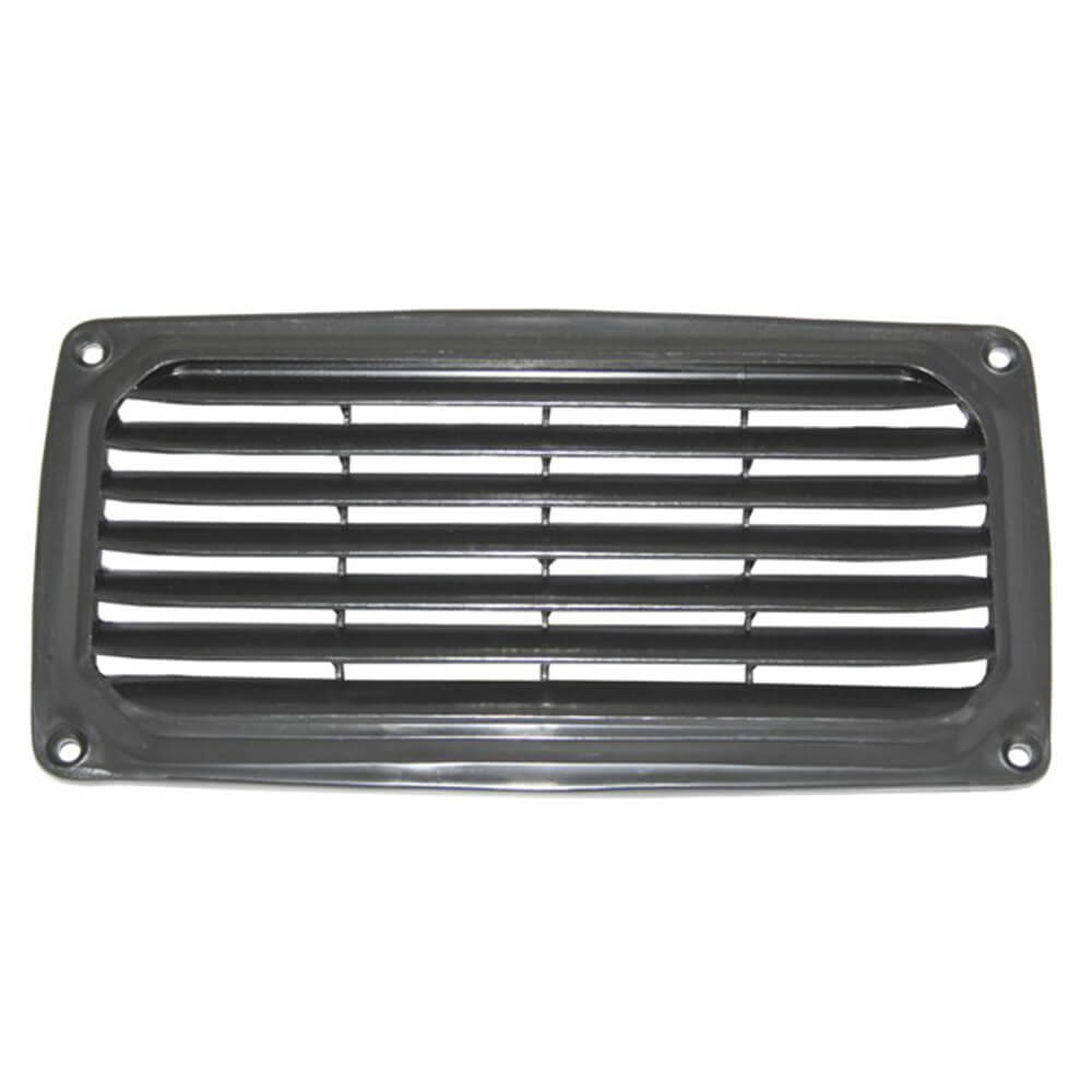 Plast Rectangular Louvre Vent (svart)