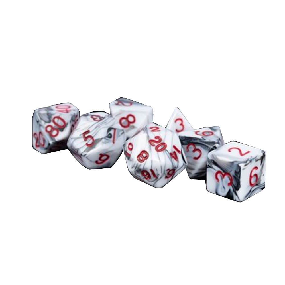 Metallic Di Dice Gameacrylic Di Set Marble (Numbers)