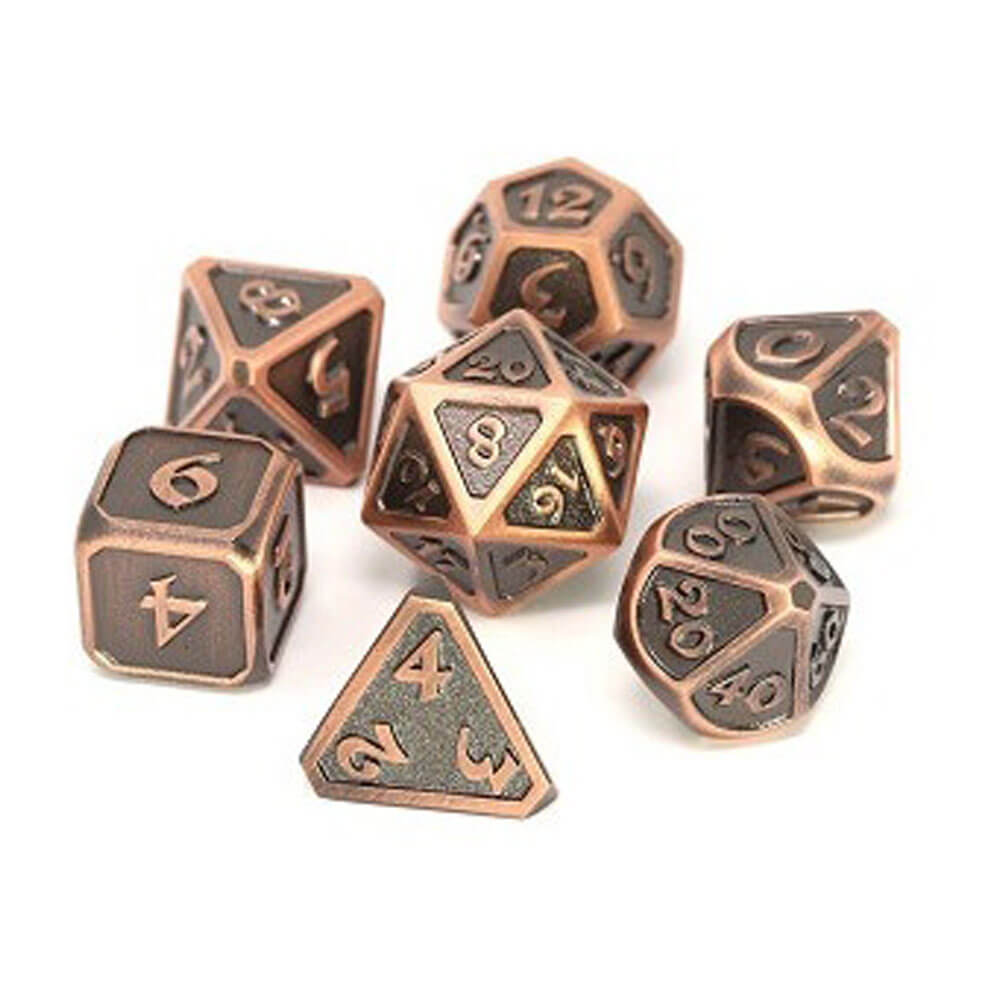 Dice Metal Set Polyedral Mythica Battleworn