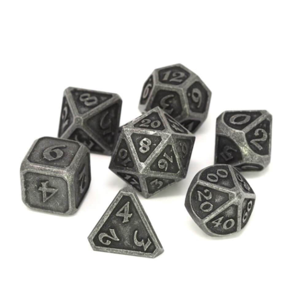 Terningmetall sett polyhedral mythica