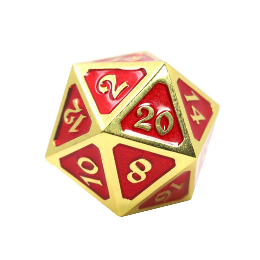 D20 terning metall mytica (singel)