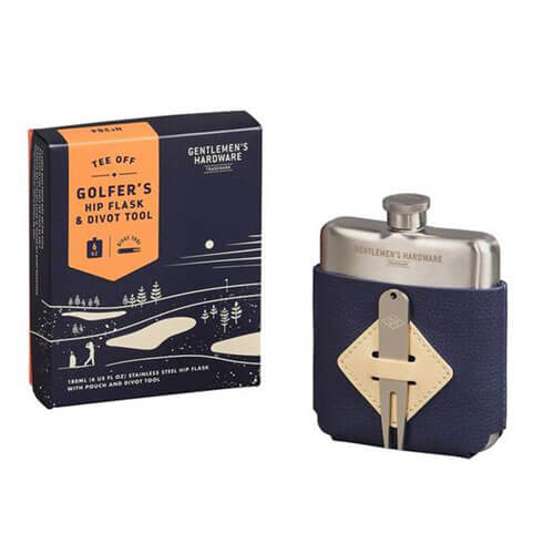 Gentlemen's Hardware Golfers Hip Flask & Divot Tool