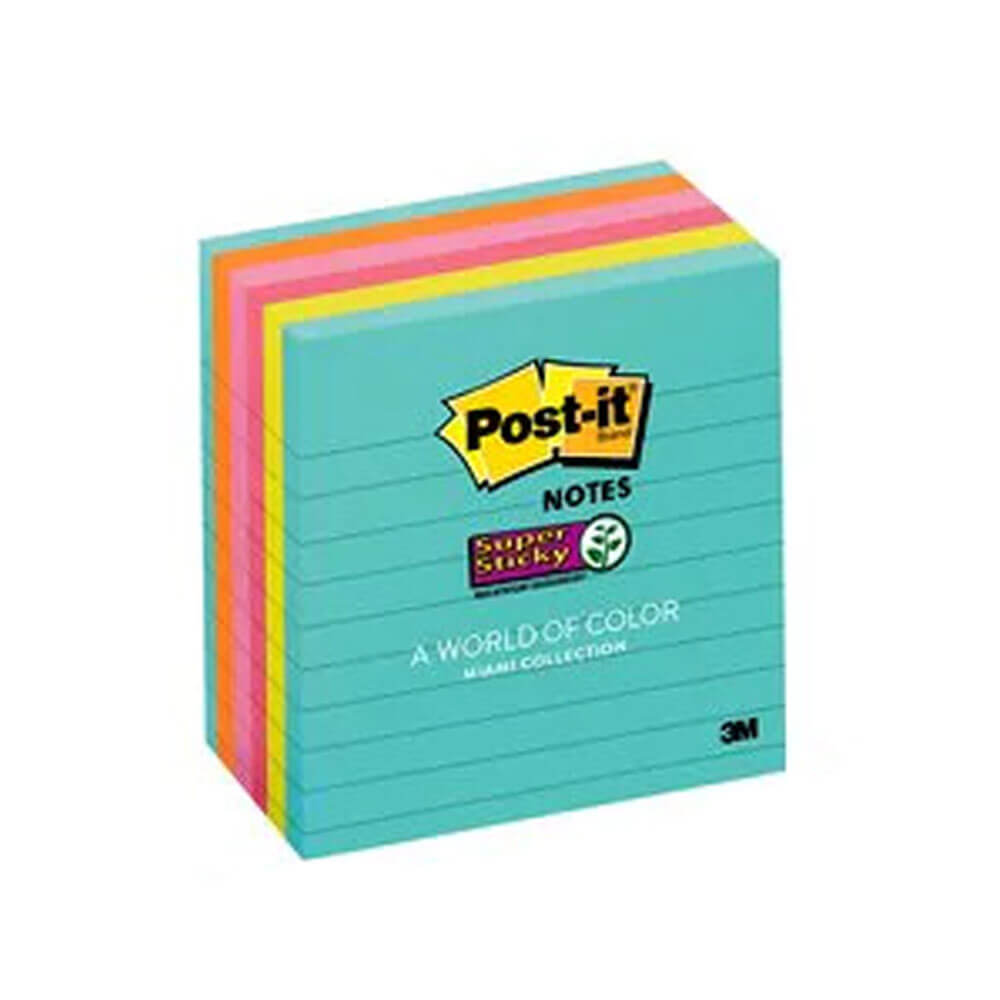 Post-it-fodrade super klibbiga anteckningar 6pk