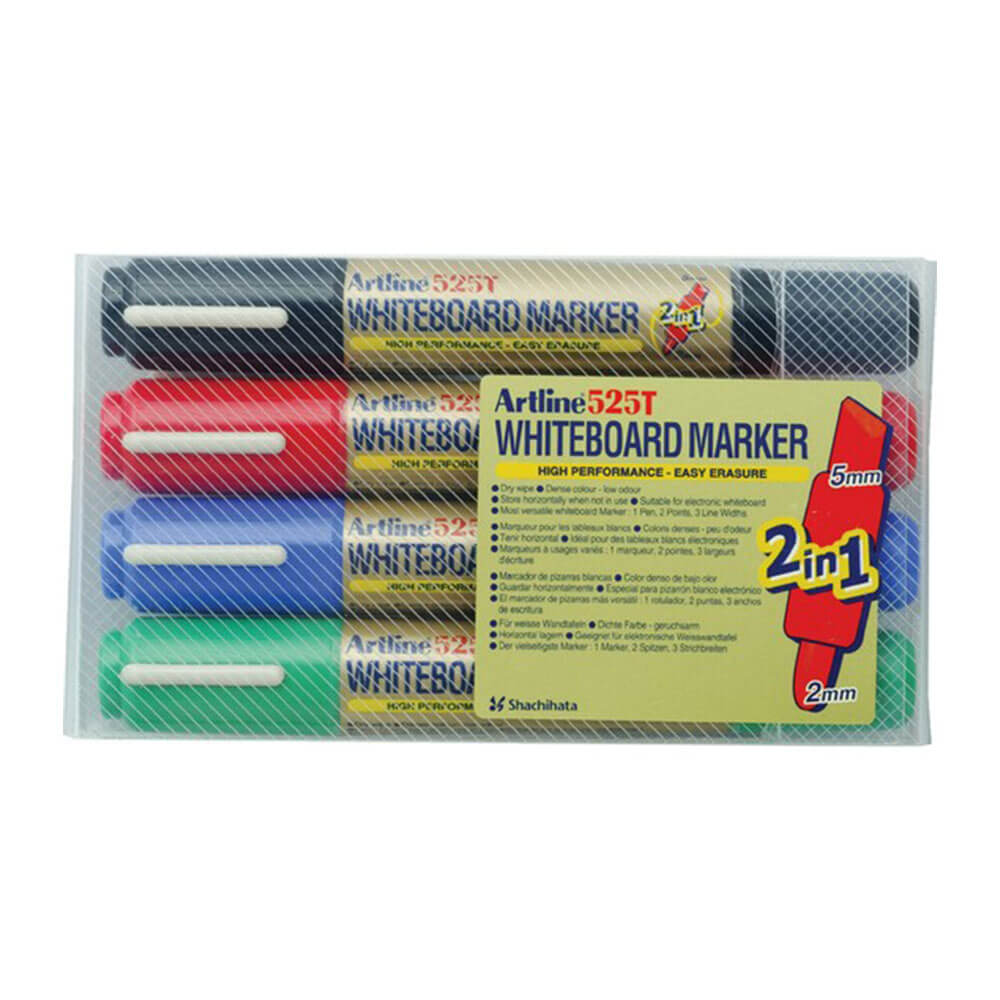  Artline Whiteboard-Marker mit Doppelspitze, sortiert