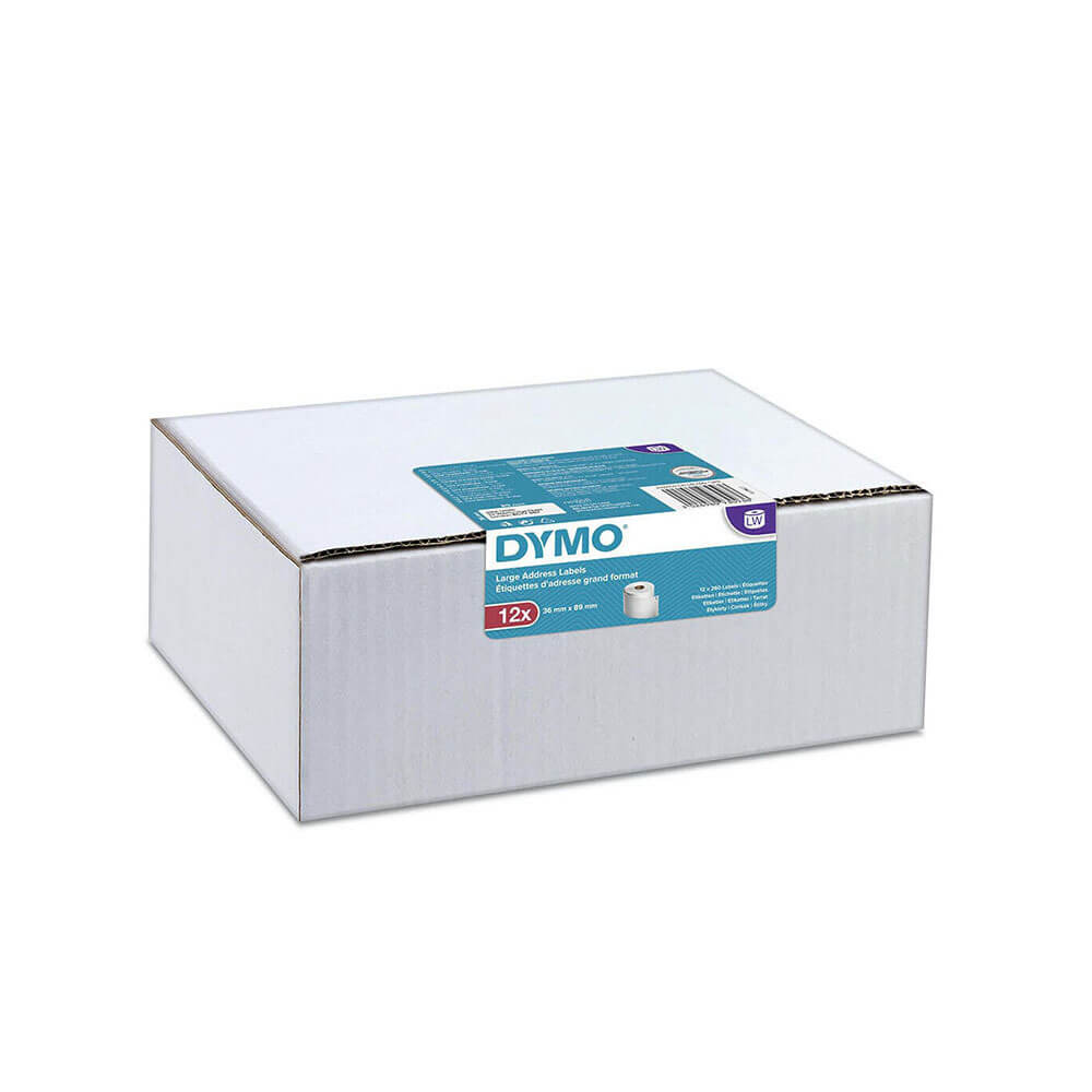 Dymo Gran Dirección Etiqueta de papel 36x89 mm White