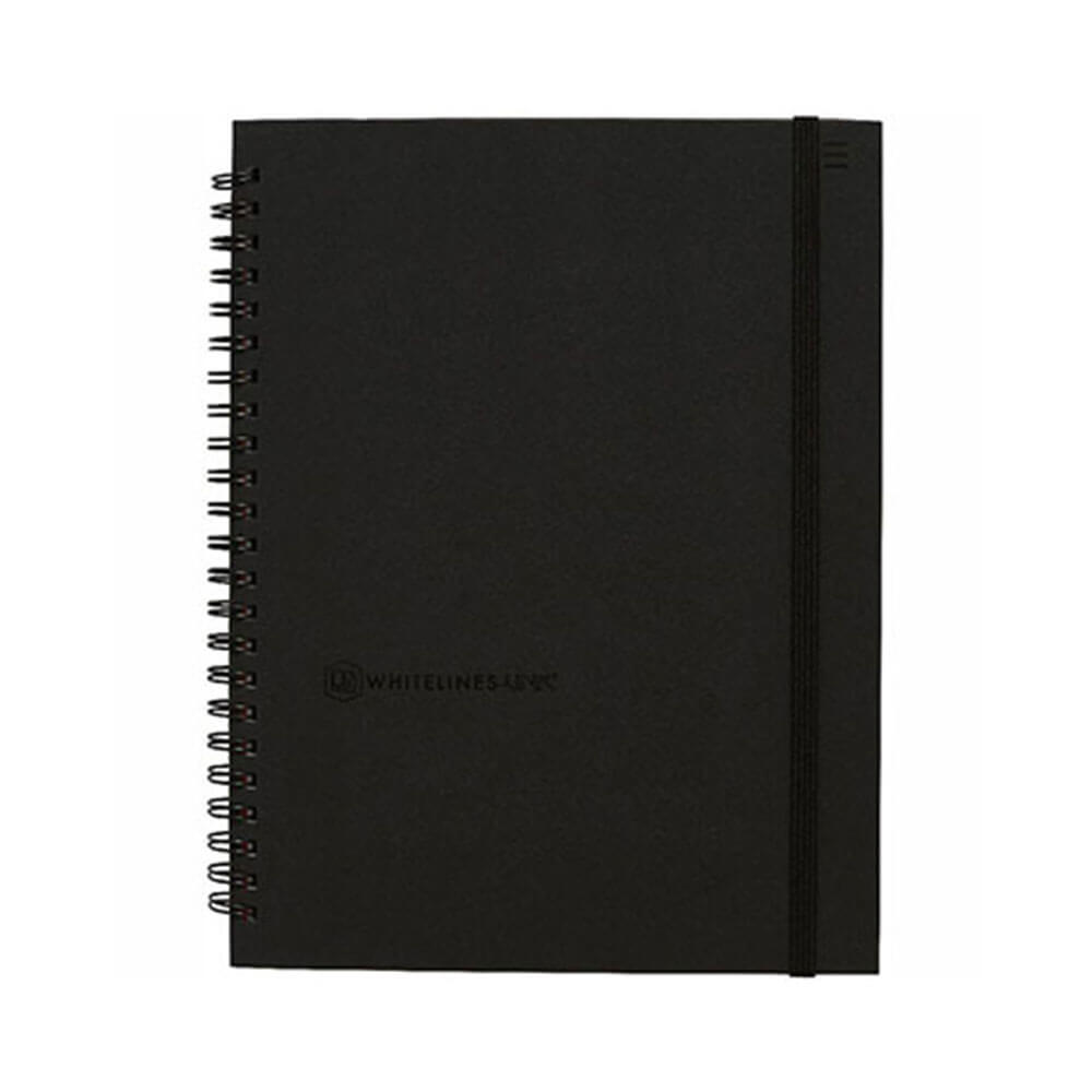 Whitelines Spiral Notebook A5 Black 160 Page