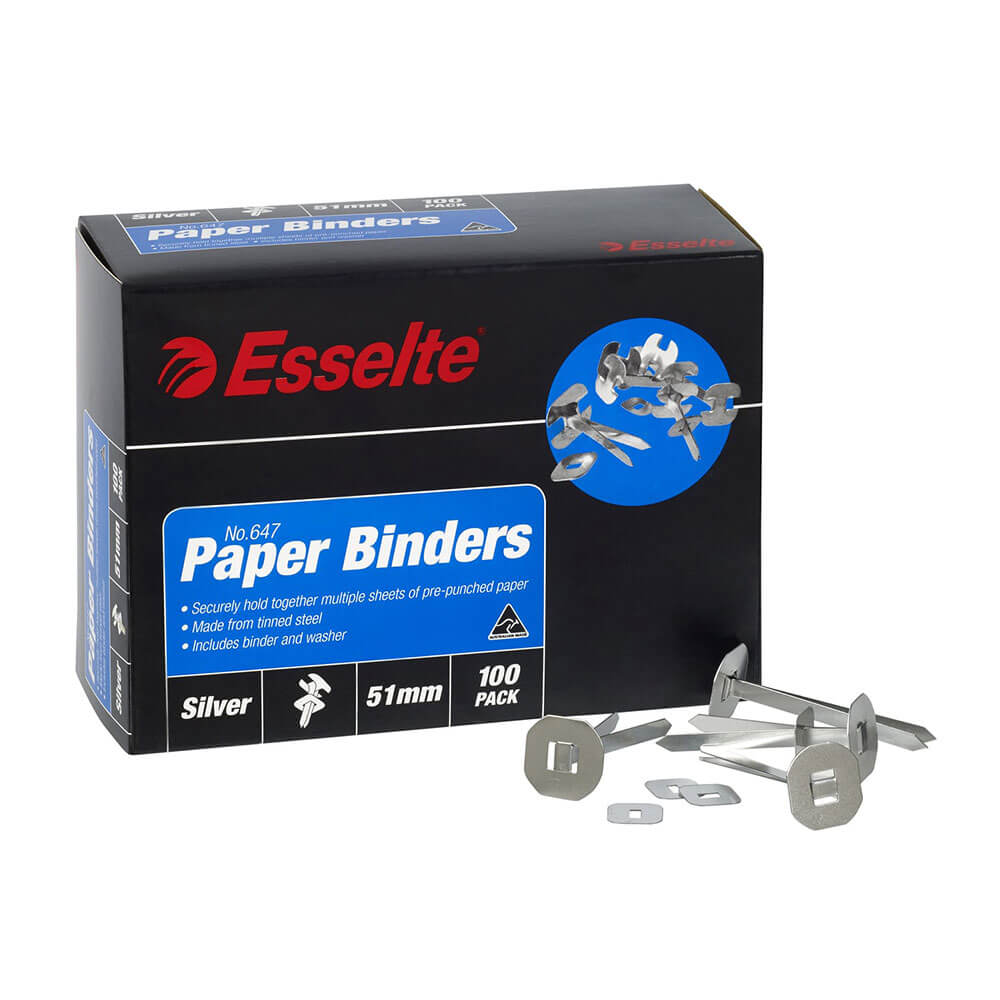 Esselte Paper Binders (100PK)