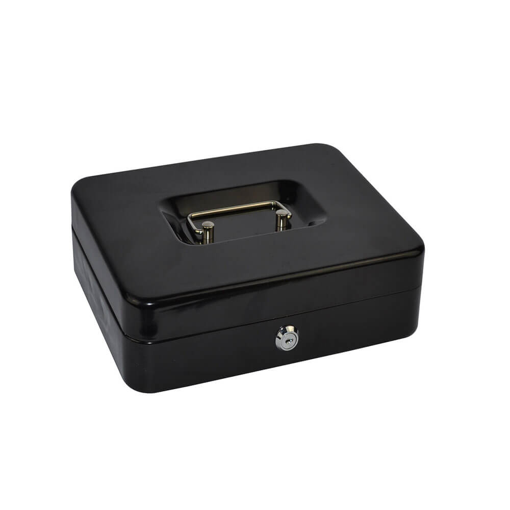 Caja de efectivo de metal de Italplast (negro)