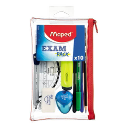 Maped Pencil Case Student Kit 10pcs Transparent