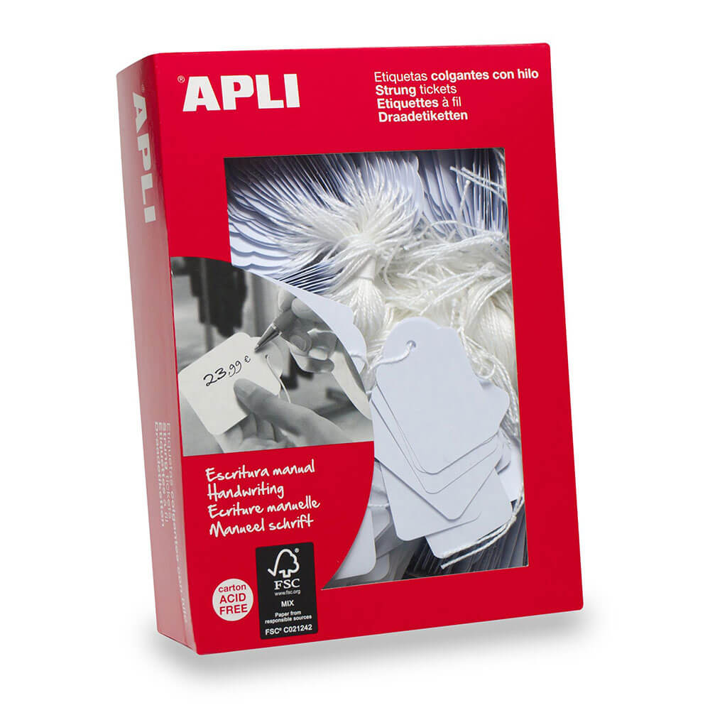 Apli merchandising taggar vita 500 pk