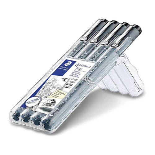 Staedtler Pigment Liner Pen (Wallet of 4)