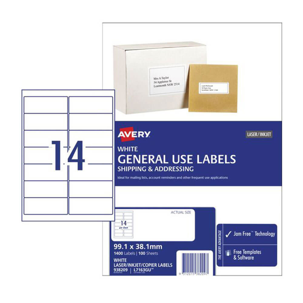 Avery Copier/Laser Label 100pk