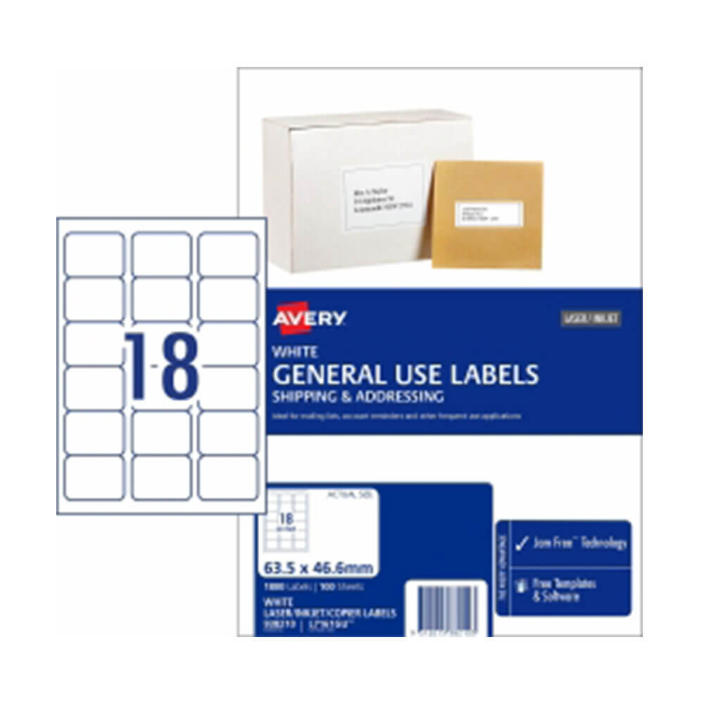 Avery Copier/Laser Label 100pk