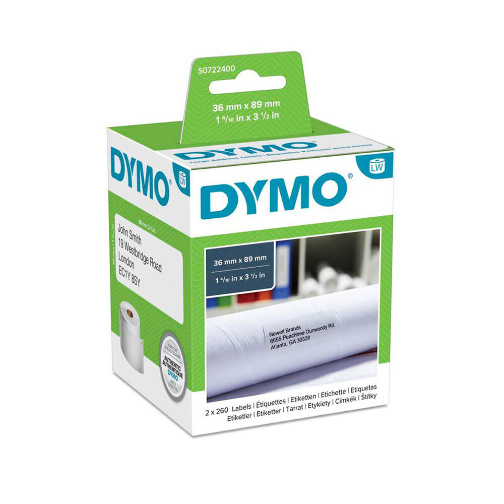 Dymo LabelWriter Adressetikett White (2 rullar)