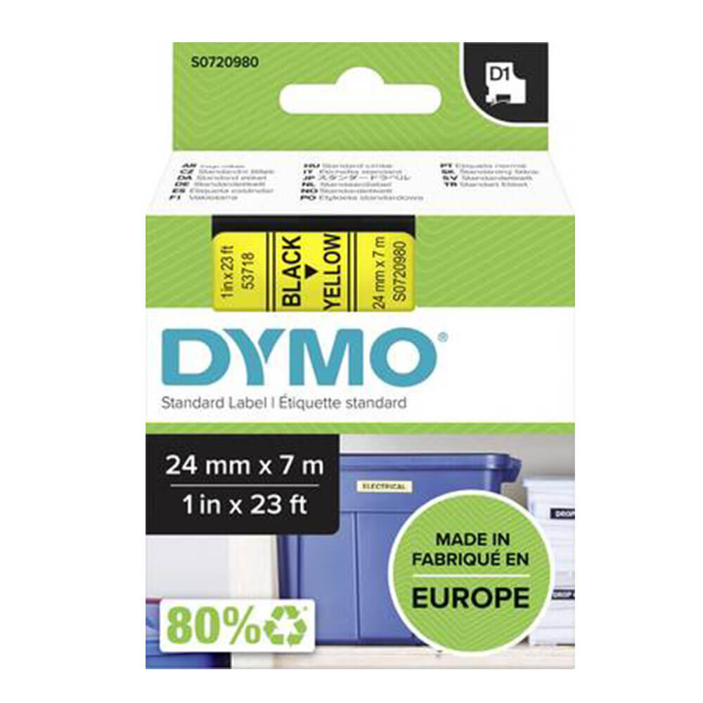 Dymo d1 båndetikett 24mmx7m