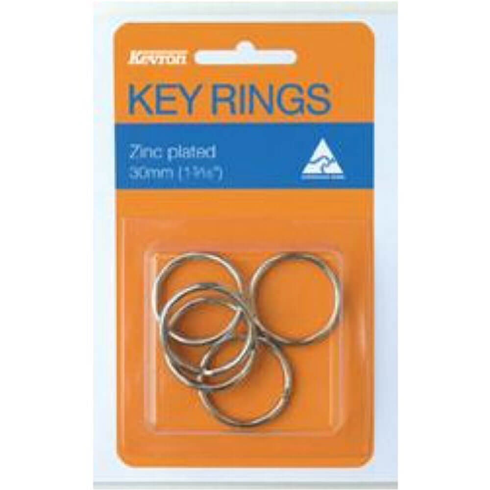 Kevron Key Rings 5PK (Zinc chapado)