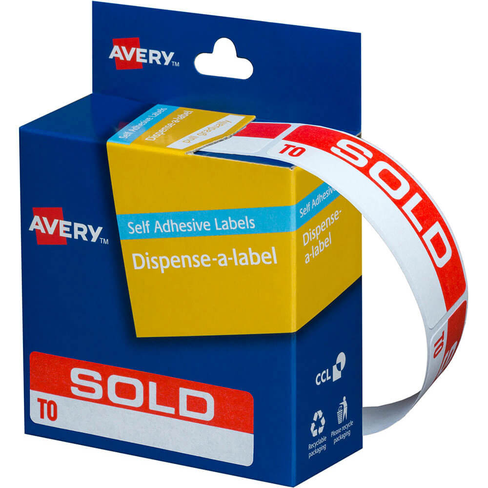 Avery selvklæbende etiketter 125 pcs (19x64mm)