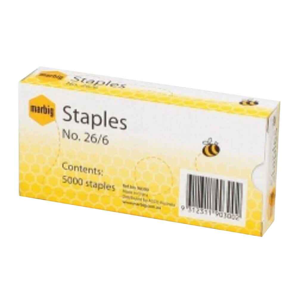 Marbig Staples Rebill 5000/Box (No. 26/6)