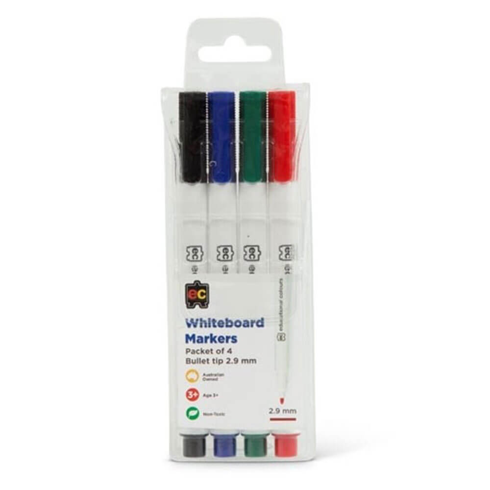 EC Bullet Tipp Whiteboard Marker (4PK)