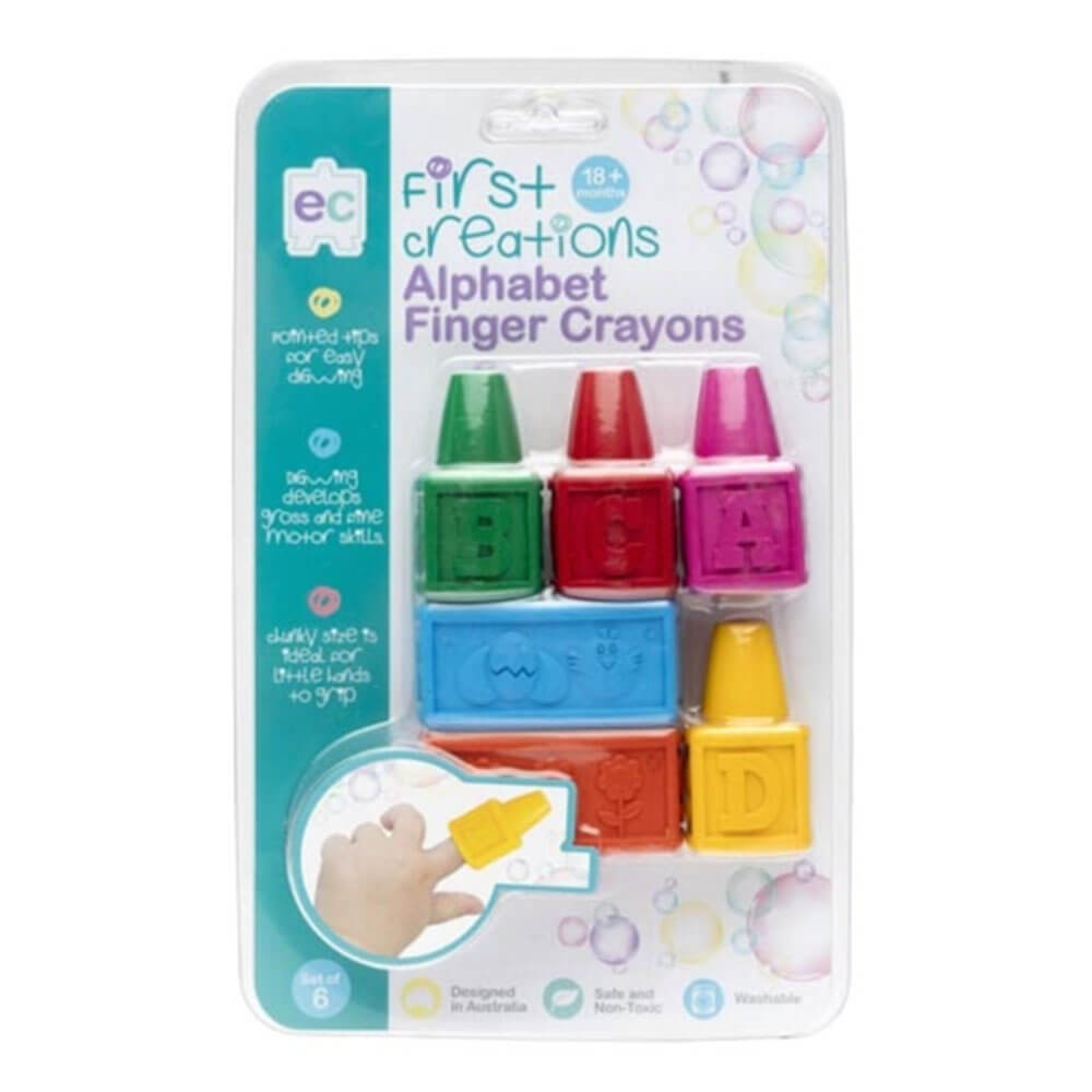 EC First Creations Easi-Grip Alphabet Finger Crayons (6pk)