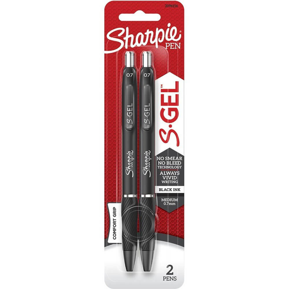 Sharpie S-Gel Retracable Pen Medium 0,7 mm (2pk)