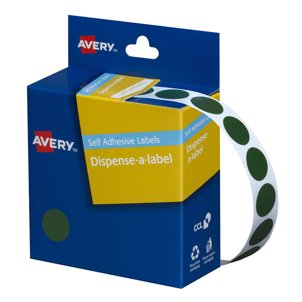 Avery Self-Adhesive Dot Labels 14mm (1050pcs)